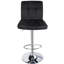 Tabouret de bar carré réglable en velours-1229048309