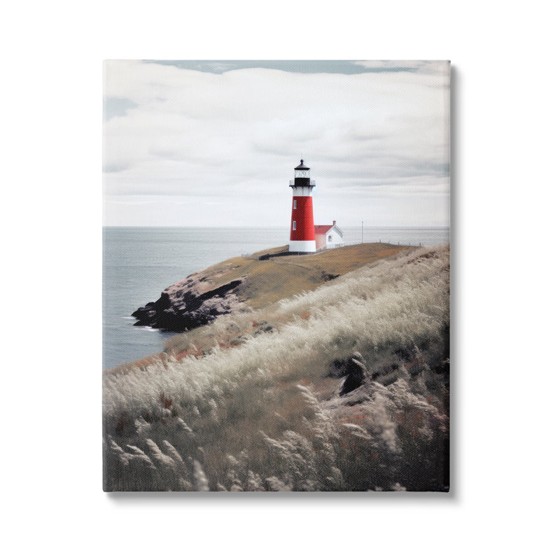 Art mural sur toile, "Phare rouge" par Ray Powers, H 48 po x l 36 po x P 1,5 po
