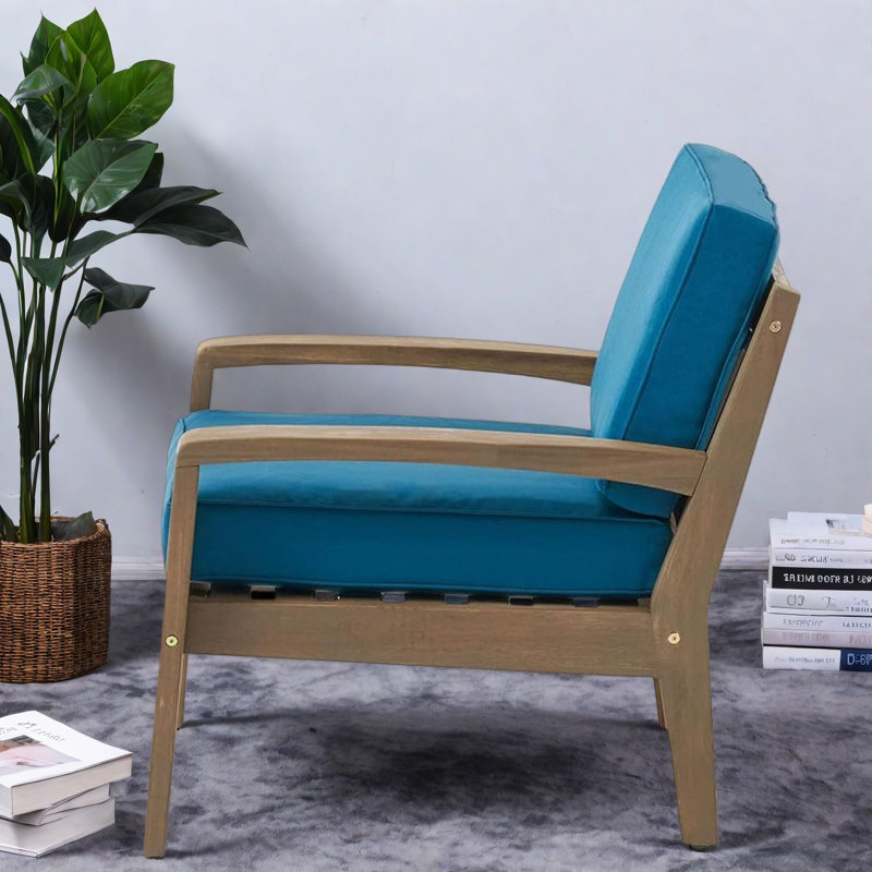 Chaises d'appoint modernes en bois d'acacia, revêtement gris pour la cour