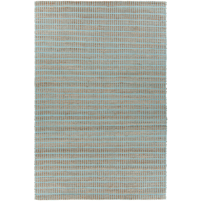 Tapis bleu/brun tissé à la main Kendall, 5 pi x 7 pi 6 po