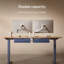 Plateau de gestion des câbles Desktronic sous-bureau – Organisateur de câbles en acier pour bureau assis-debout, ensemble de 2, fixation par vis, bleu-135407794