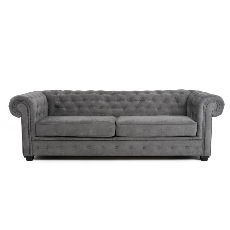 Allegra Chesterfield 3 Seater Sofa, Dark Grey