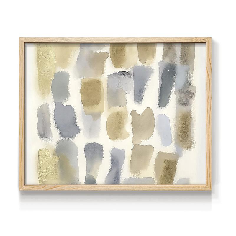 Abstrait, série LXVI, reproduction encadrée, Naturel, H 11 po x l 14 po