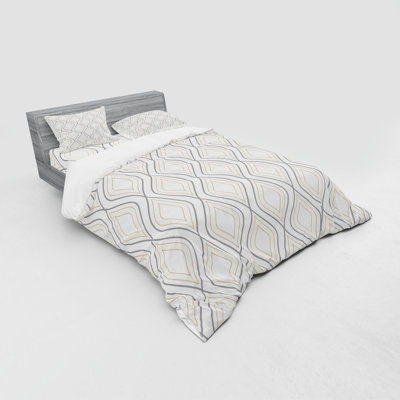 Nostalgic Eclectic Geometric Shapes Duvet Cover