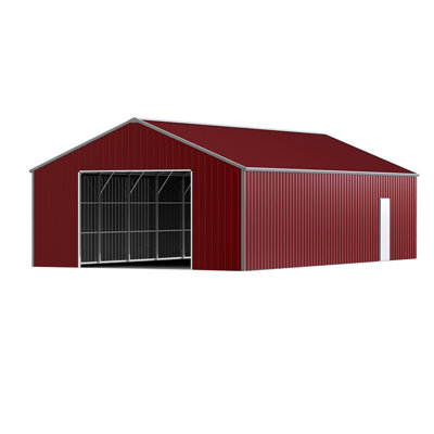46FT X 25FT Heavy-Duty Metal Garage – Reinforced Steel Building For Vehicles & Equipment - The Customer Must Have Unloading Capabilities, Such As A Forklift Or Crane