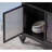 Black removable marble catering storage island