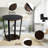 17 Stories 2-Tier Round End Table with Shelf and Metal Frame-890668915