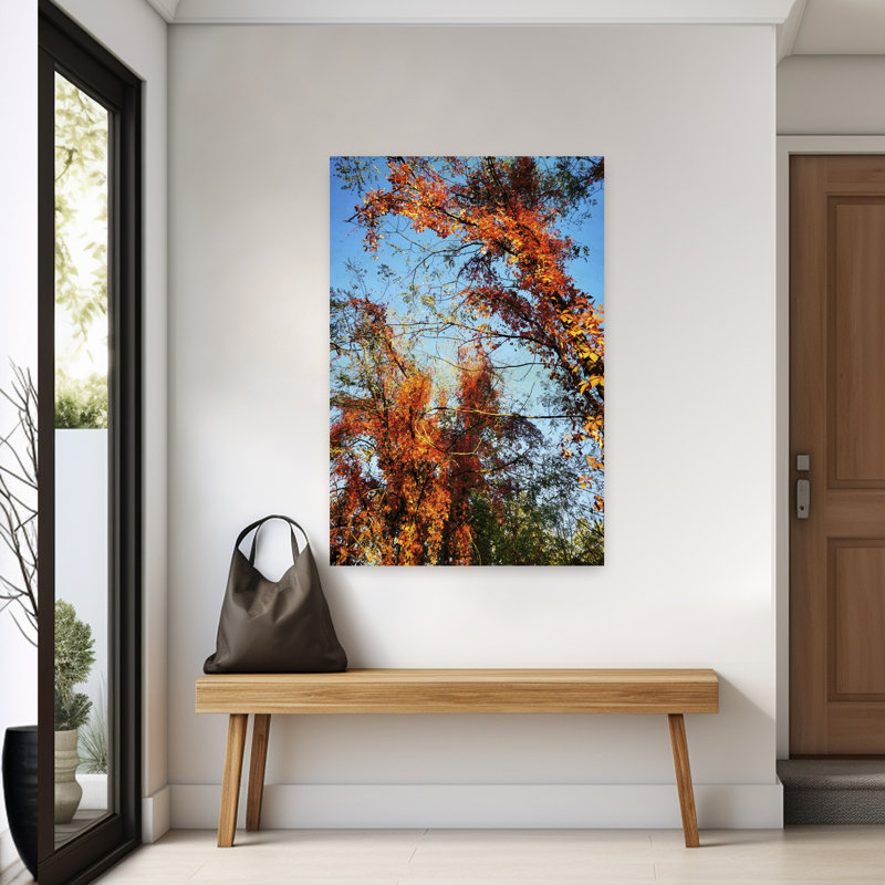 Art contemporain contemporain abstrait paysage organique d'automne, H 60 po x l 40 po