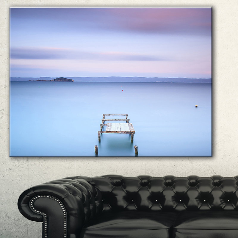 Paysage marin «Bright Purple Sky», impression, H 30 po x l 40 po x P 1,5 po, Toile tendue