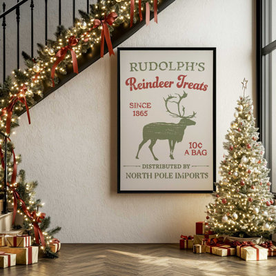 «Rustic Reindeer Treats», reproduction sur toile