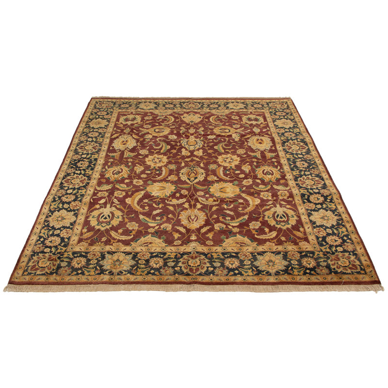 Tapis en laine rouge/beige 8 pi 3 po x 10 pi 1 po one-of-kind à la main-noué la 2010 tabriz Daghmar