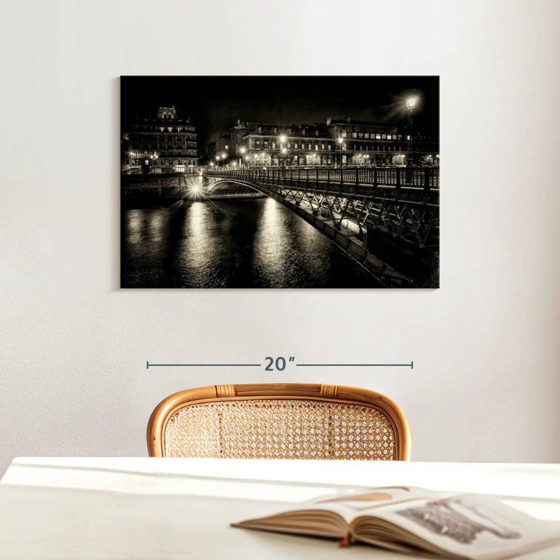 Nicci, les magnifiques ponts de nuit, Paris, France, H 16 po x l 24 po