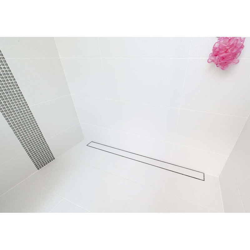 Drain de douche linéaire en acier inoxydable, pieds de nivellement réglables à insert vertical