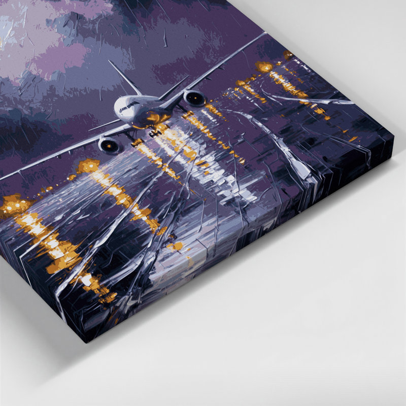 "Transport", art gris sur toile, H 12 po x l 12 po