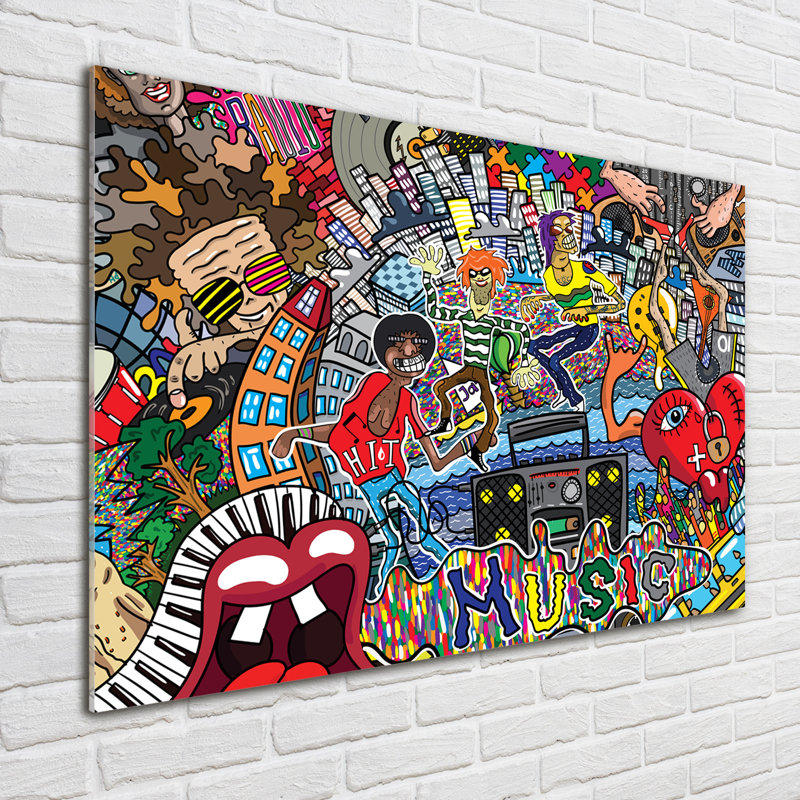 Music Collage - Unframed Art Prints on Glass