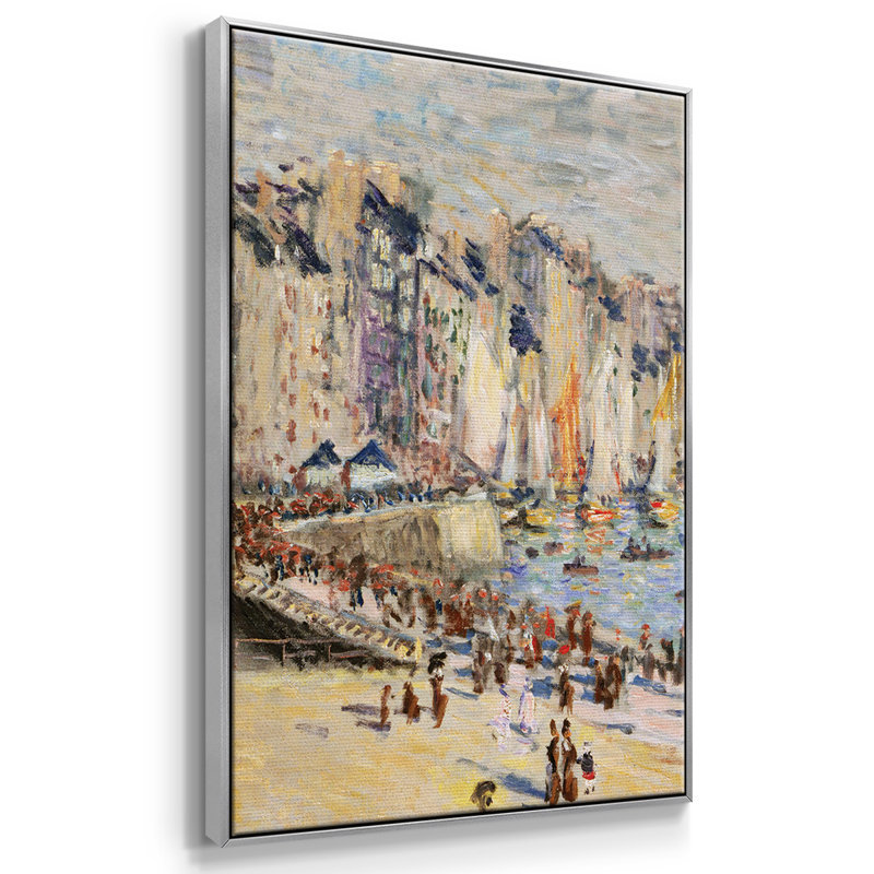 Monet, reproduction sur toile 3 pièces, Argent, H 40 po x l 78 po x P 2 po