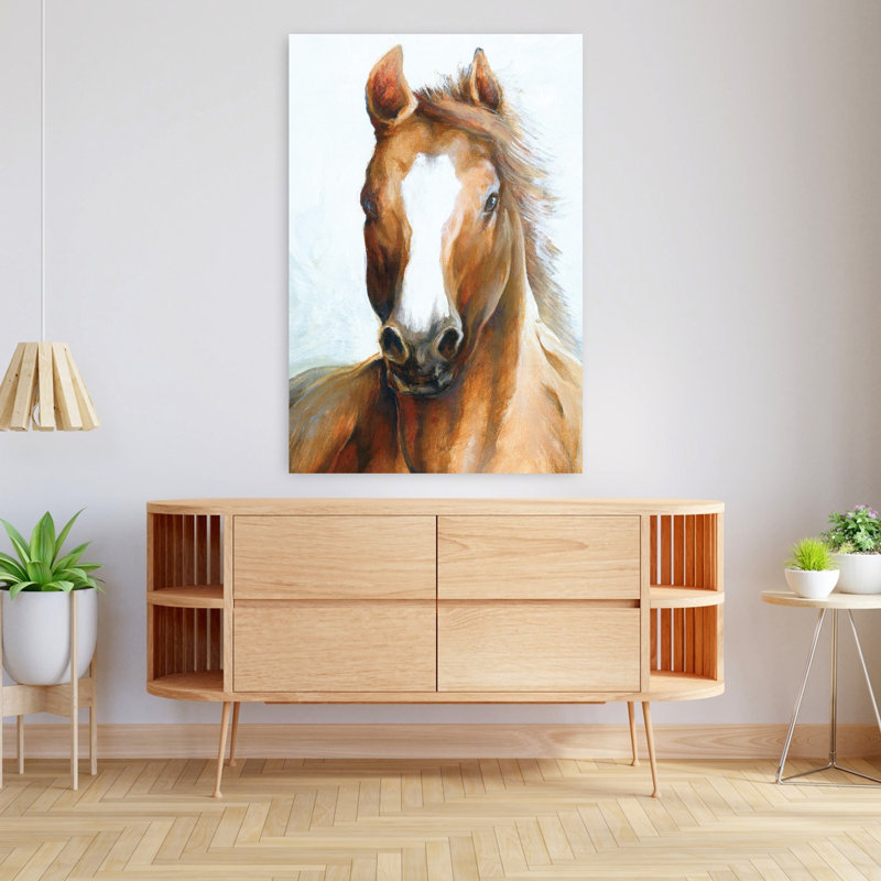 Beauté d'un cheval, art contemporain de portrait de cheval, H 48 po x l 32 po