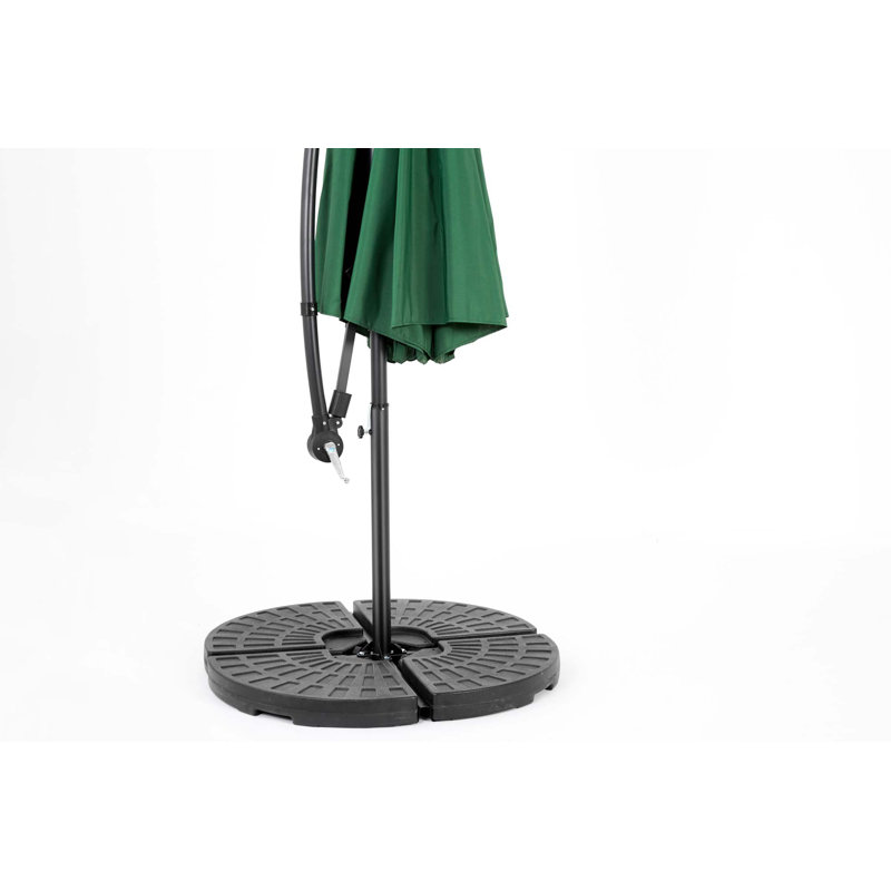 Parasol de marché à DEL 10 pi, Vert foncé