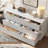 Modern 6-drawer Dresser With Fluted Detail - Metal Handles & Legs, Easy Assembly Minimalist Storage-109212676