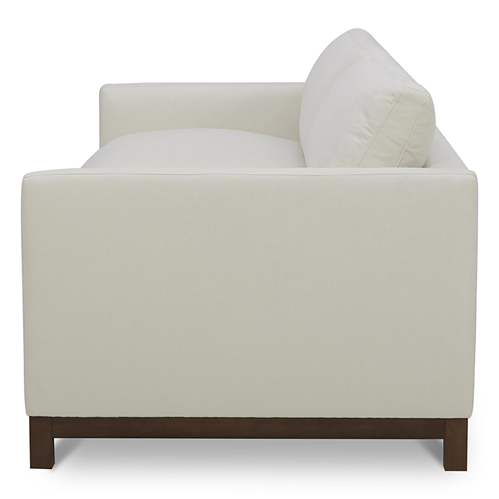 Liz 85" Upholstered Sofa, Flanigan Cotton, Dark Brown, 32.28"H x 84.25"W x 39.37"D