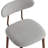 4-Piece Cotton-Linen Set With Curved-Back Wooden Dining Chairs-120424363