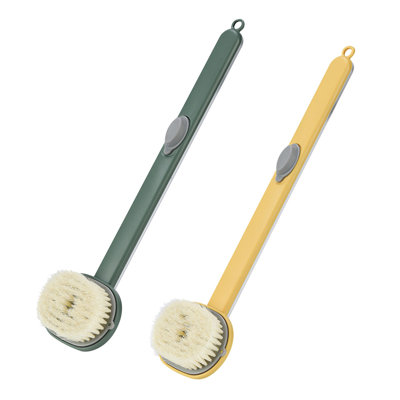 Un hachoir 2 pièces brosse de nettoyage pour le bain à long manche avec distributeur de savon à long manche brosse de bain liquide pour la douche brosse à long manche pour la douche