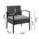 Noli  Steel Rattan 4-Piece Patio Conversation Set With Cushions In Grey