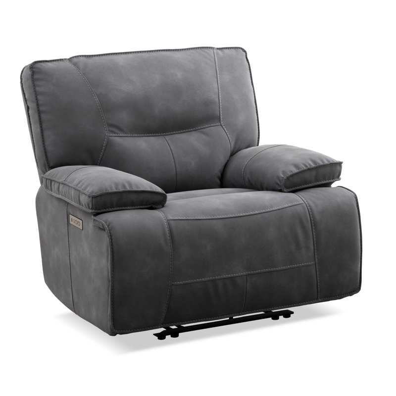 Pulchia 42" Wide Zero Gravity Power Recliner with Adjustable Headrest and Pillow Top Arms, Cobalt