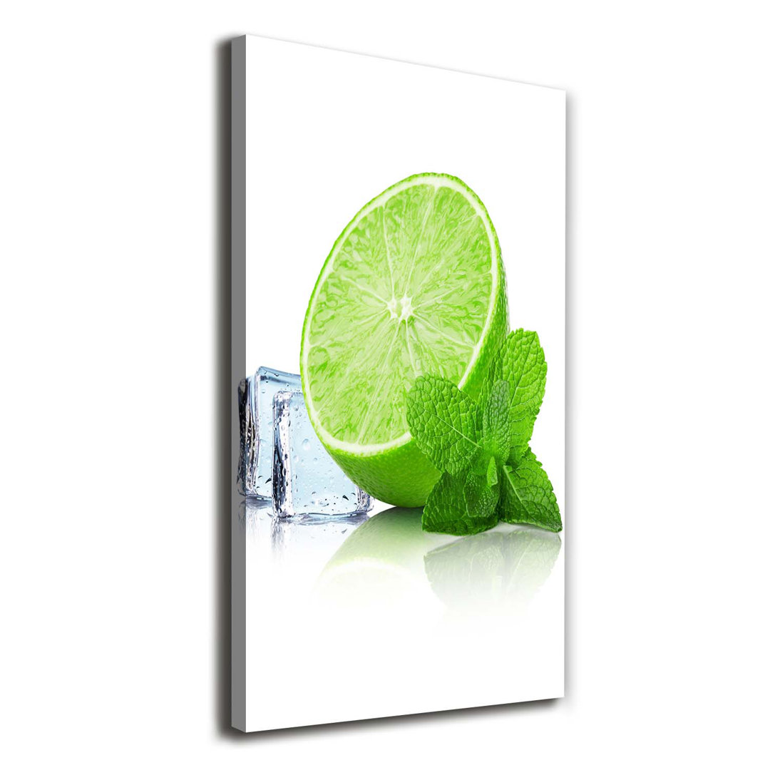 Limonka und Eis - Kunstdrucke auf Leinwand - Wrapped Canvas