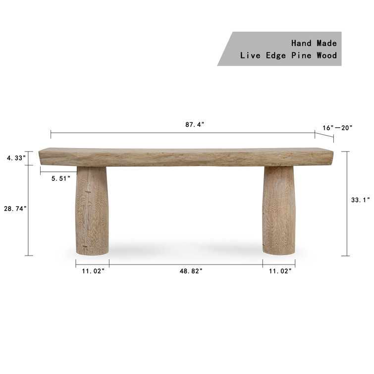 Lily's Living Capri 87.4'' Solid Wood Console Table - Wayfair Canada
