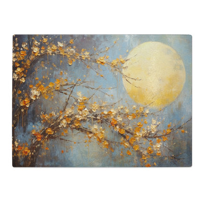 Moon Palette Knife No.2  Glass Chopping Board