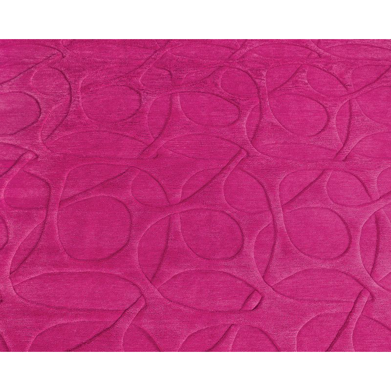 Molecular Wool Area Rug in Pink, Rectangle 9' x 12'