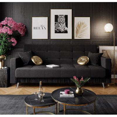 Sellman 3 Seater Velvet Sofa