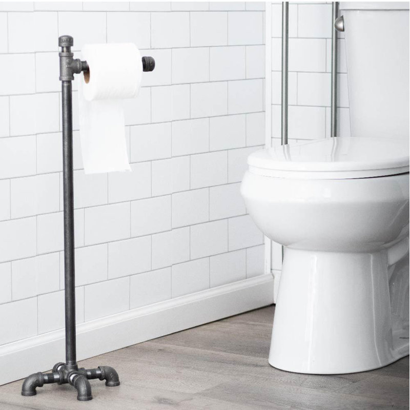 Porte-papier hygiénique sur pied industriel