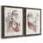 Toile avec cadre en noyer