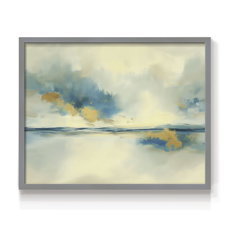 Abstrait, série XCVII, reproduction encadrée, H 16 po x l 20 po, Gris