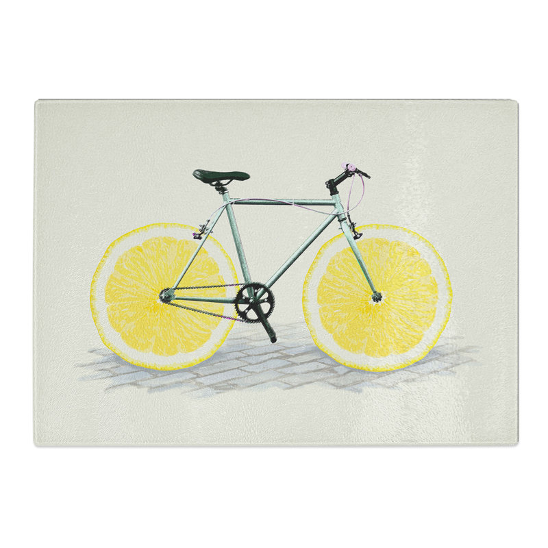 Lemon Bicycle Chopping Board, 28.5cm W x 39cm L