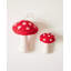 Nordic Felted Mushroom Ornament - Mini - Set of 6