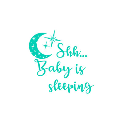 Shh... décalcomanie murale "baby is sleep" Bedell