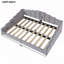 Lit plateforme tapissier avec garniture cloutée-217167892