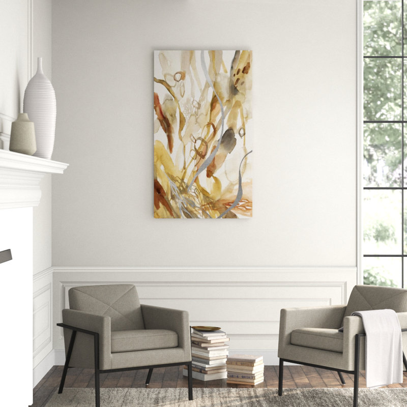 A Quivering Sound I Painting by Jean Kenna, 59" H x 36" W, Gild Silver