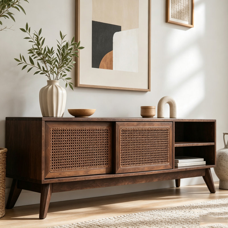 Meuble télé 59 po Mid-Century, Walnut