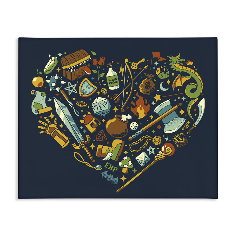 Toile de jeu de société RPG Trinkets, conception de Tobe Fonseca, H 30 po x l 40 po