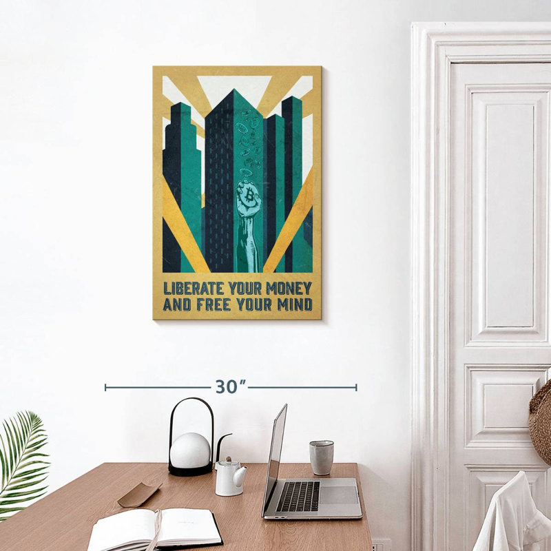 Tergel Bitcoin Quote, 30" H x 20" W