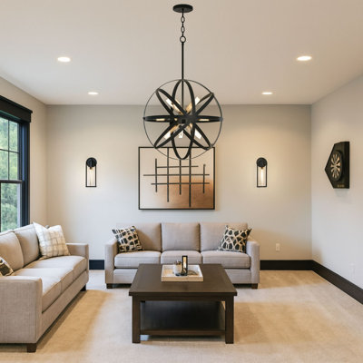 Kaston 9-Light 22” Wide Sphere Pendant Chandelier