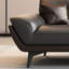 Coussin de canapé standard noir en cuir véritable noir-692086745
