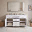 Meuble-lavabo en bois avec lavabo, tablette réglable, tiroirs et portes