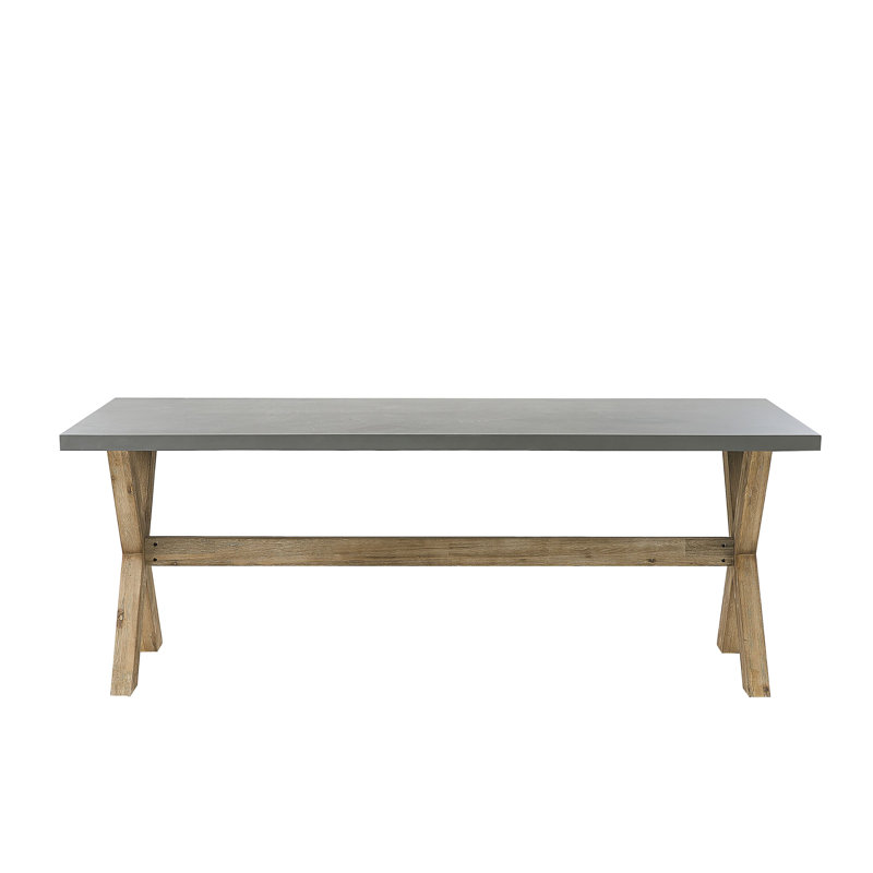 Valladares Rectangular Outdoor Dining Table , 200cm cm W 100cm cm D, Grey