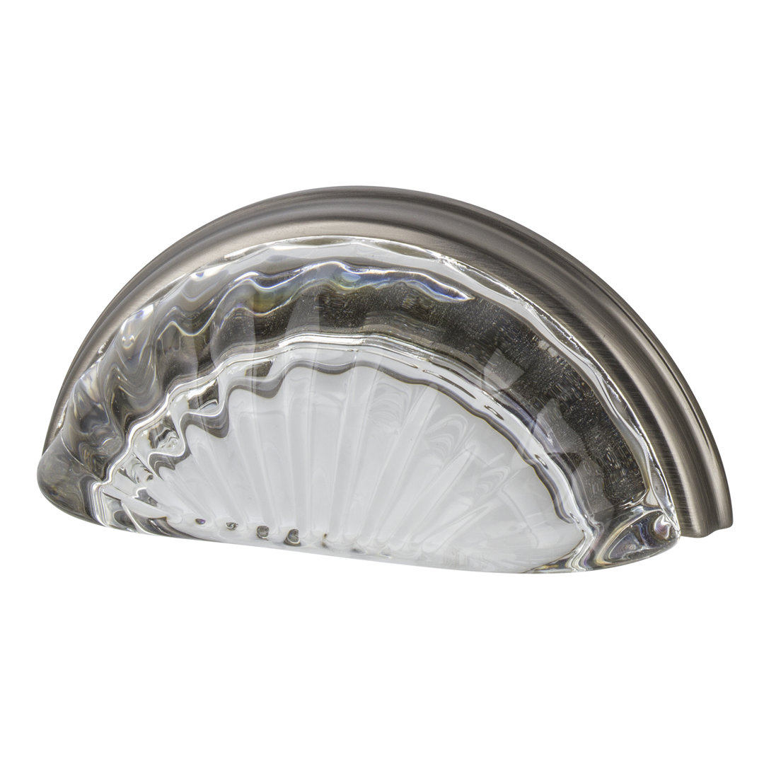 Nostalgic Warehouse Cup Pull Crystal Clear Fluted 3" on Center Nostalgic Warehouse 