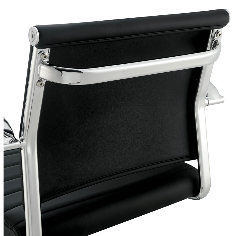 Northpoint Swivel Upholstered Adjustable Height Counter Stool with Metal Frame, Black
